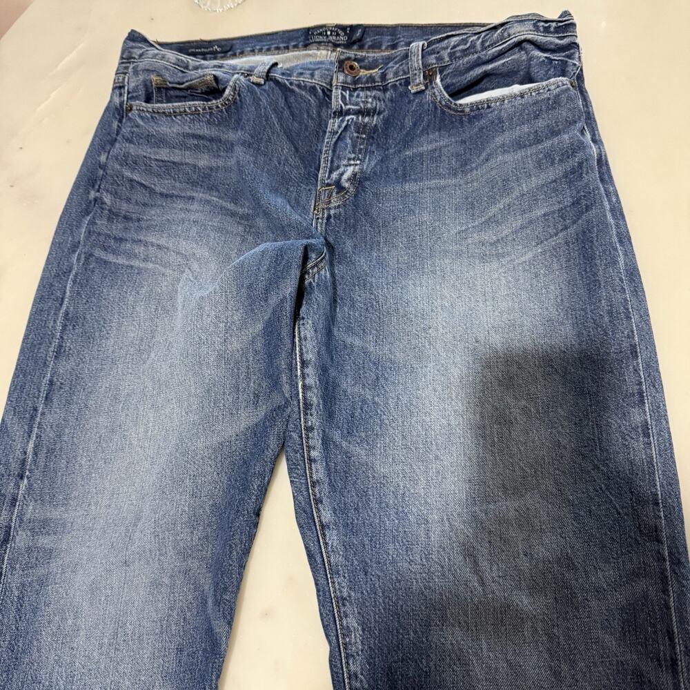 Lucky Brand Jeans 14/32 Button Fly Dylan Boyfriend Medium Wash Straight Leg - Picture 12 of 13